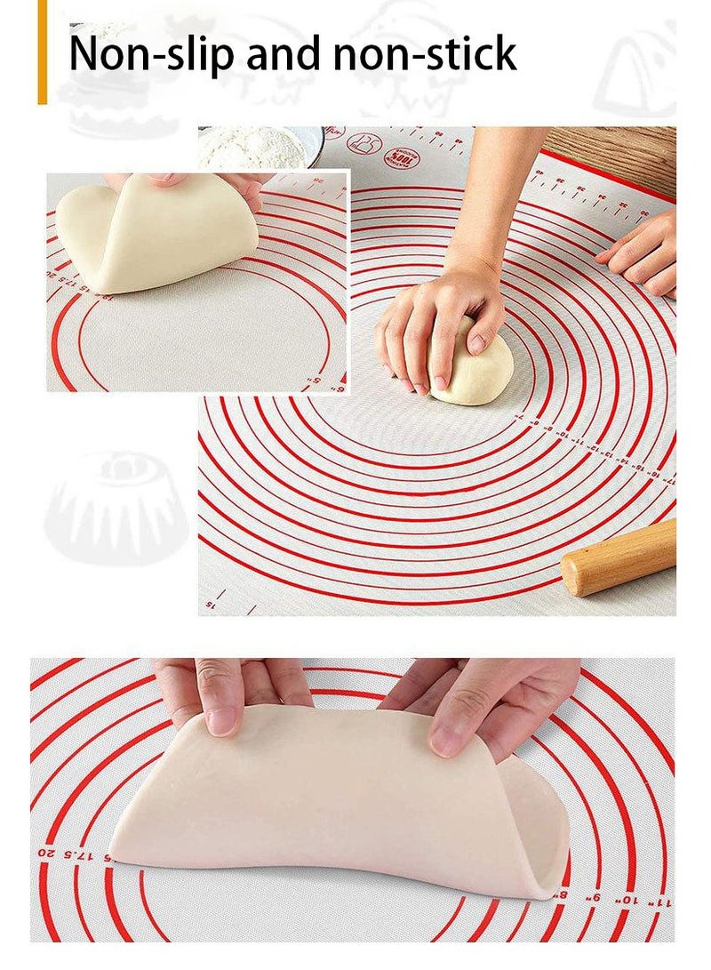 Extra Large Silicone Baking Mat for Pastry Rolling with Measurements, Liner Heat Resistance Table Placemat Pad Pastry Board, Reusable Non-Stick Baking Mat 40*50 - Image 3